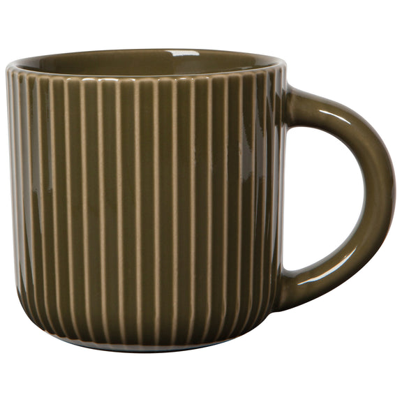 Fluted  Mug 22oz - Olive Branch