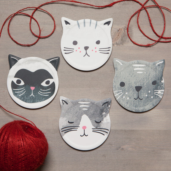 Ceramic Coaster - Soak Up S/4 - Cats Meow