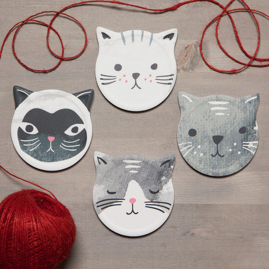 Ceramic Coaster - Soak Up S/4 - Cats Meow