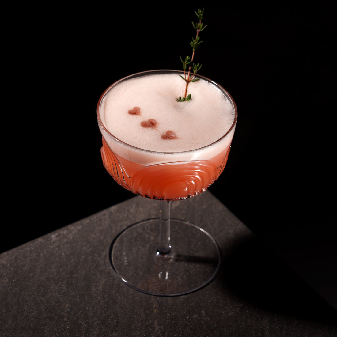 Viski Crystal Deco Beau Cocktail Coupes - 7.5oz/222ml