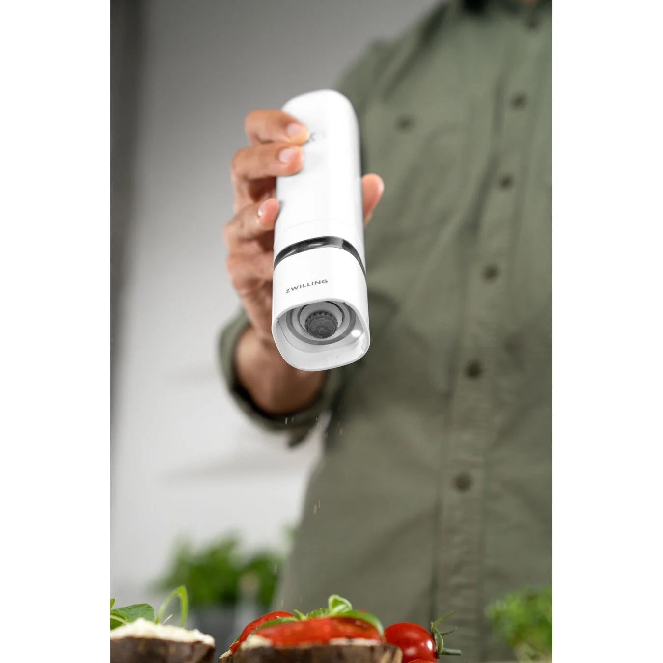 Zwilling Enfinigy Electric Salt and Pepper Mill - White