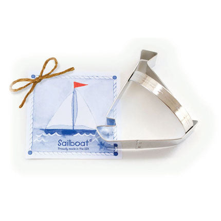 Load image into Gallery viewer, Cookie Cutter w/ Recipe - Sailboat 4&amp;quot;
