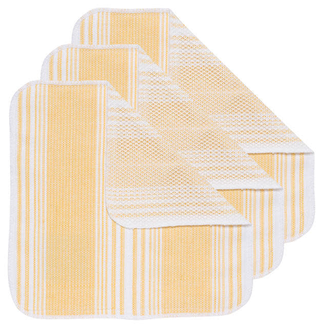 Dishcloth Set of 3 Scrub-it Lemon