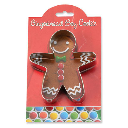 Load image into Gallery viewer, Cookie Cutter w/ Recipe - Gingerbread Boy 4.25&amp;quot;
