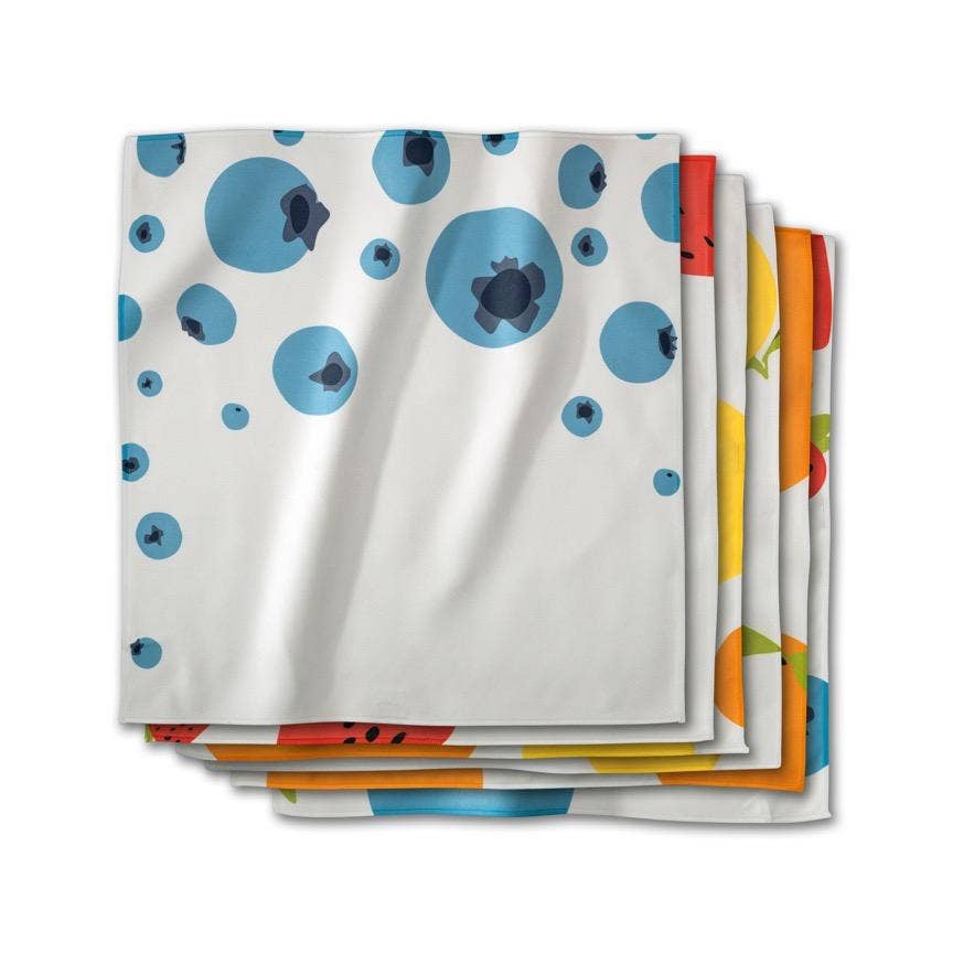 Geometry Dinner Napkin Set - Sunny Fruit *Price includes $3 Tariff