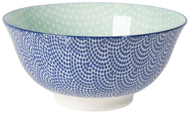 Load image into Gallery viewer, Bowl Stamped 6&amp;quot; - Blue Waves/Aqua
