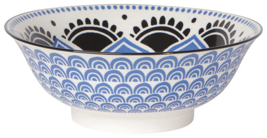 Bowl Stamped 8" - Blue Floral