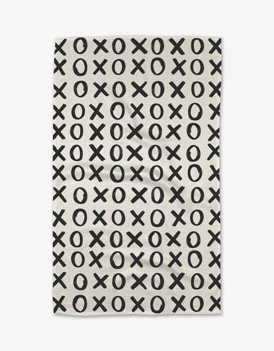Geometry Kitchen Tea Towel - Hug and Kiss White *Price includes $3 Tariff