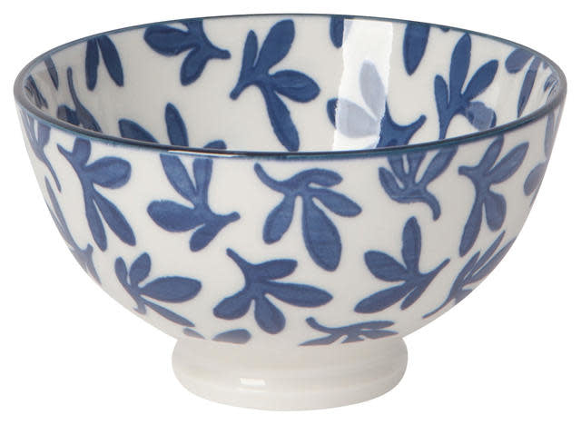 Bowl Stamped 4" - Blue Floral