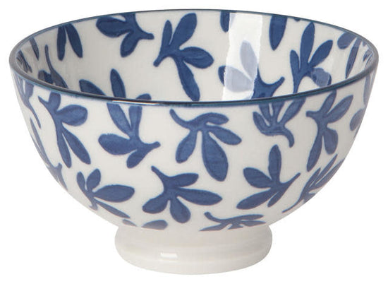 Bowl Stamped 4" - Blue Floral