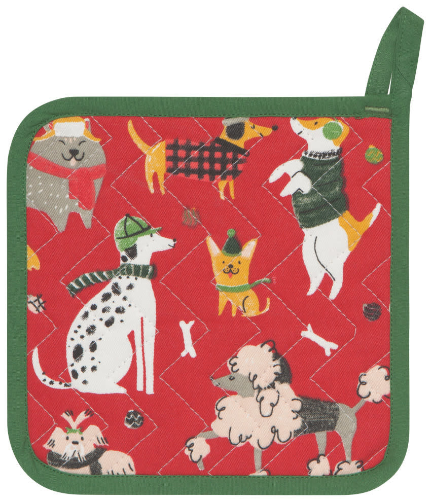 Pot Holder - Basic - Yule Dogs