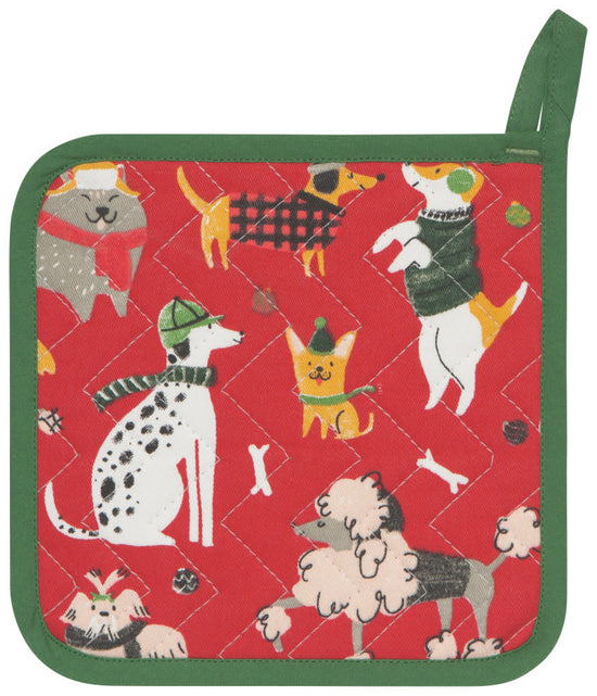 Pot Holder - Basic - Yule Dogs