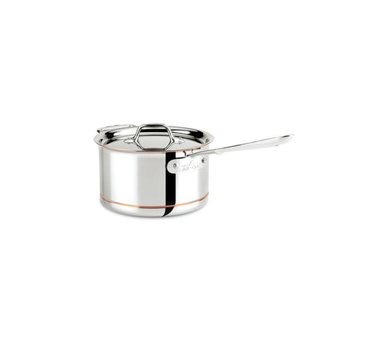 Load image into Gallery viewer, All-Clad Copper Core 4qt Saucepan w Lid &amp;amp; Loop
