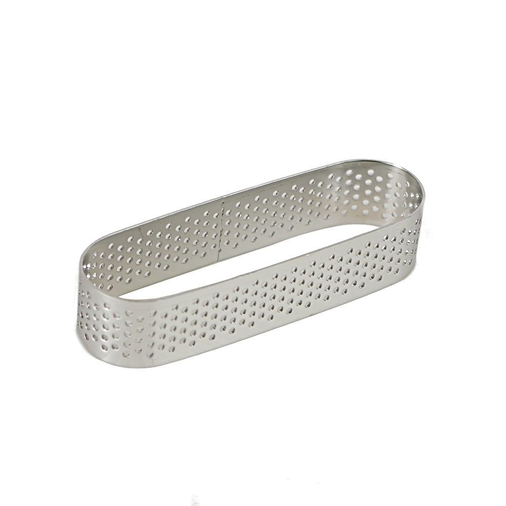 Oval Perforated Tart Ring 94mm x 28mm - Small
