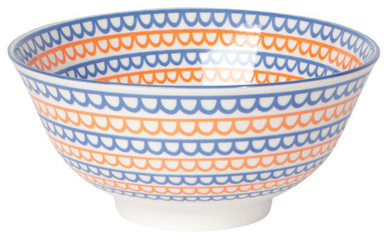 Bowl Stamped 6" - Orange Scallop