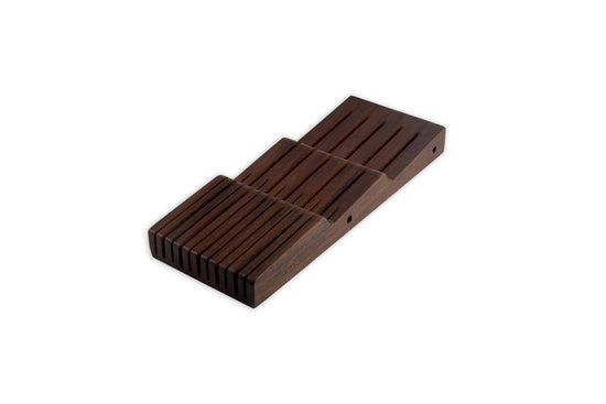 In Drawer Knife Holder - 11 Slot - Acacia - 16.1/4" x 6.1/4"