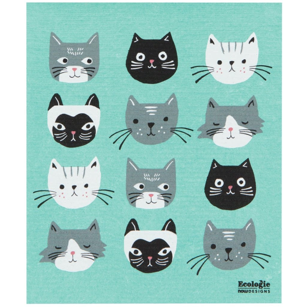 Swedish Sponge Towel Cats Meow  (10" x 12")