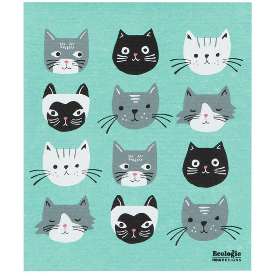 Swedish Sponge Towel Cats Meow  (10" x 12")