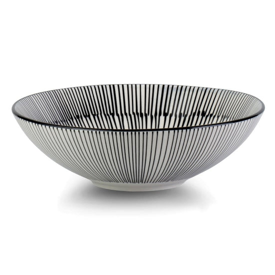 Classic Stripe Pasta Salad Poke Bowl, 21 cm