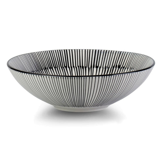 Load image into Gallery viewer, Classic Stripe Pasta Salad Poke Bowl, 21 cm
