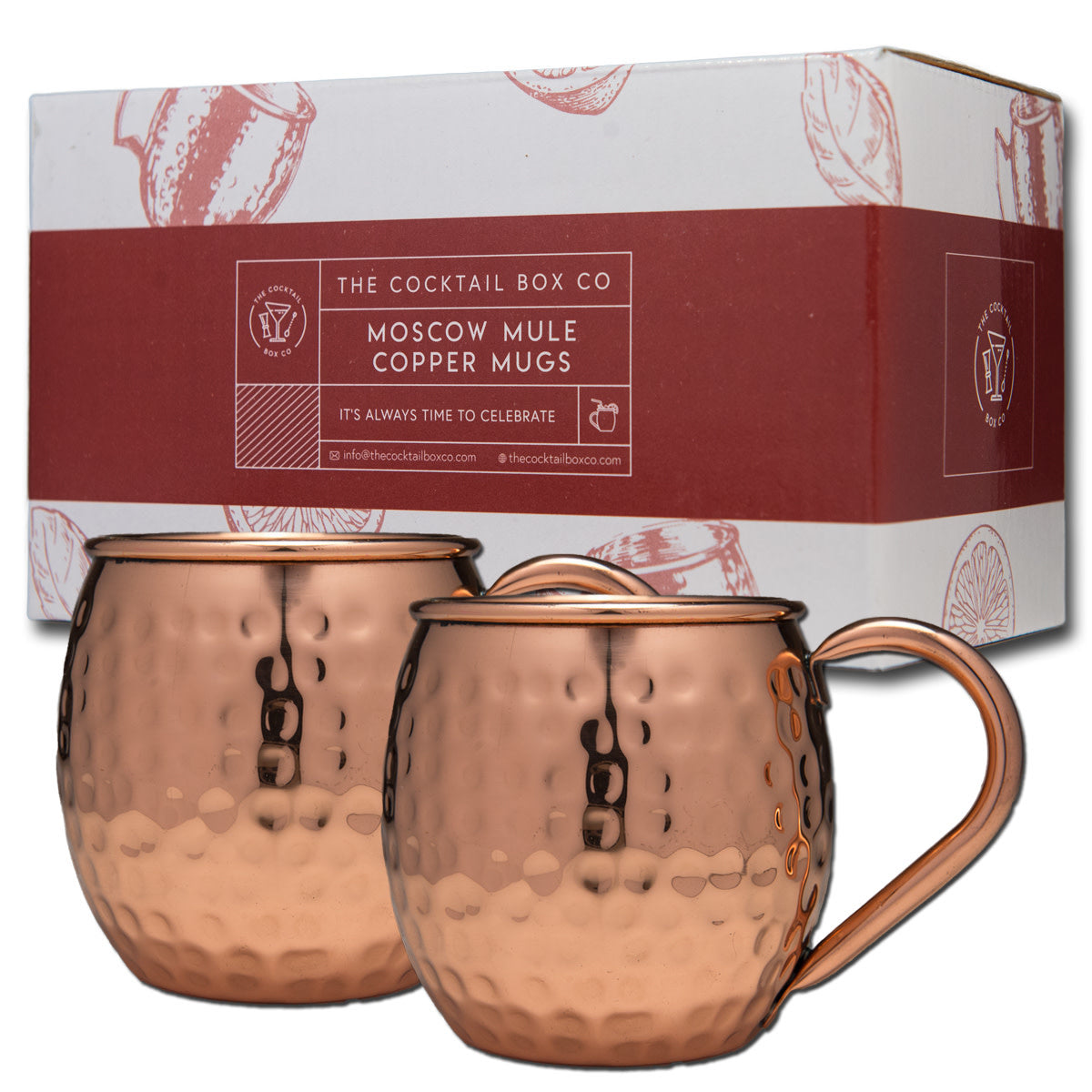 The Cocktail Box - Moscow Mule Copper Mugs - Set 2