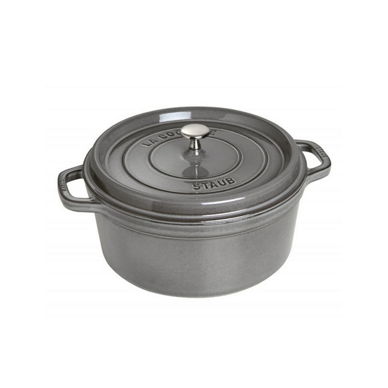 Load image into Gallery viewer, Staub Round 5.2L / 5.5-Qt Grey Cocotte
