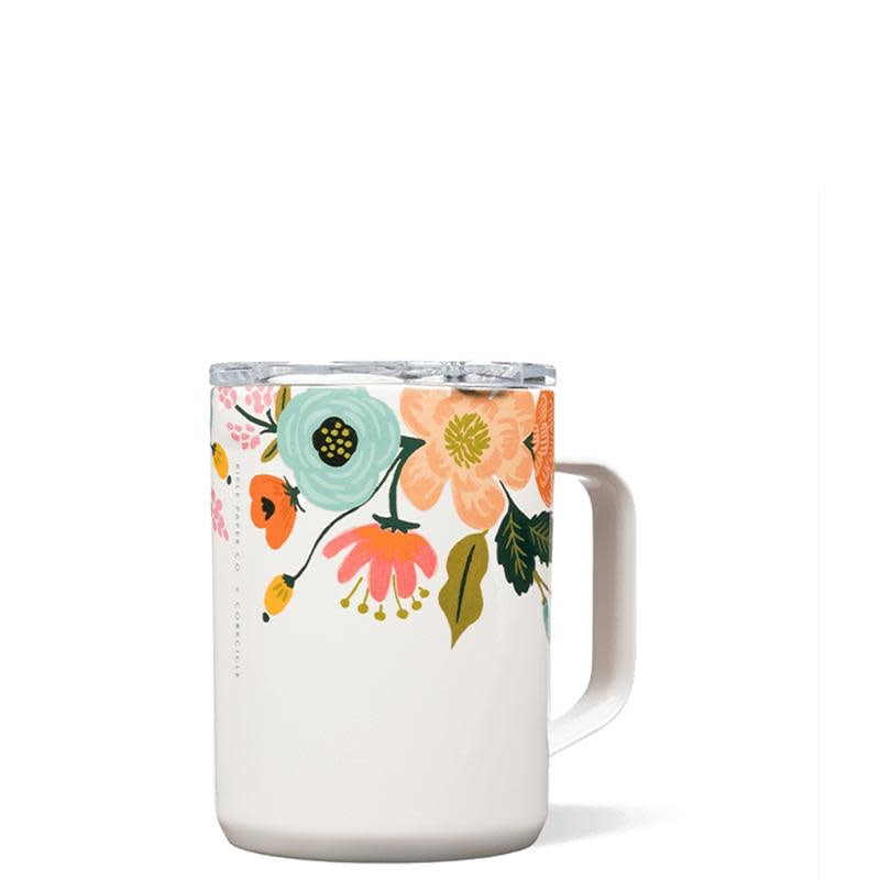 Corkcicle Rifle Mug - 16oz Gloss Cream - Lively Floral 475ml