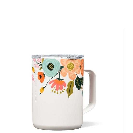 Corkcicle Rifle Mug - 16oz Gloss Cream - Lively Floral 475ml