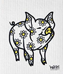Swedish Dish Cloth Daisy Pig