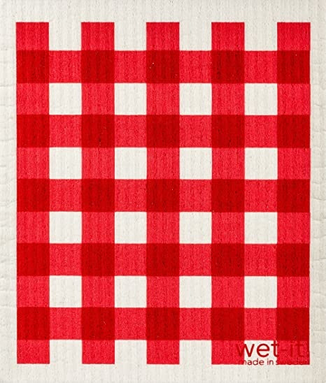 Swedish Wet Cloth Red Gingham
