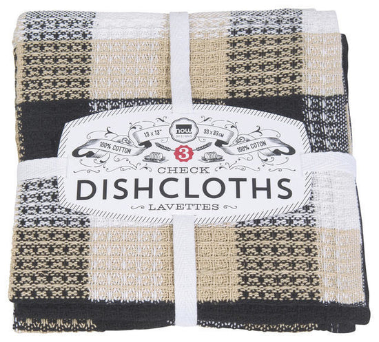 Dishcloth Check - Black