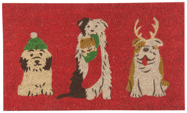 Doormat Holiday Pups