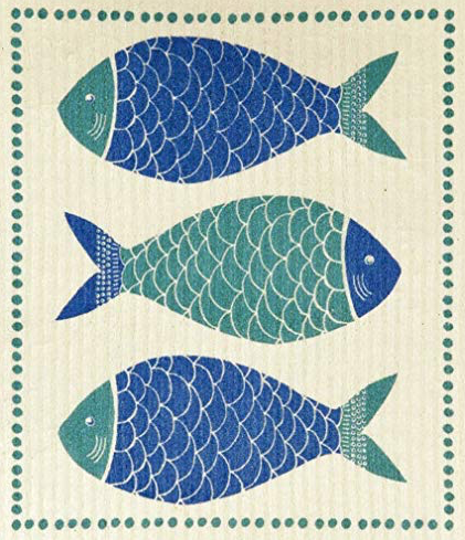 Load image into Gallery viewer, Swedish Dishcloth  Fish Market
