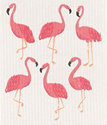 Swedish Dish Cloth Flamingo