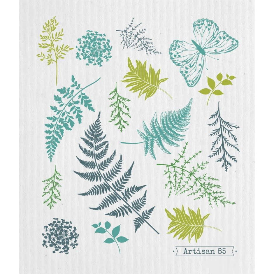 Forest Ferns Swedish Cloth