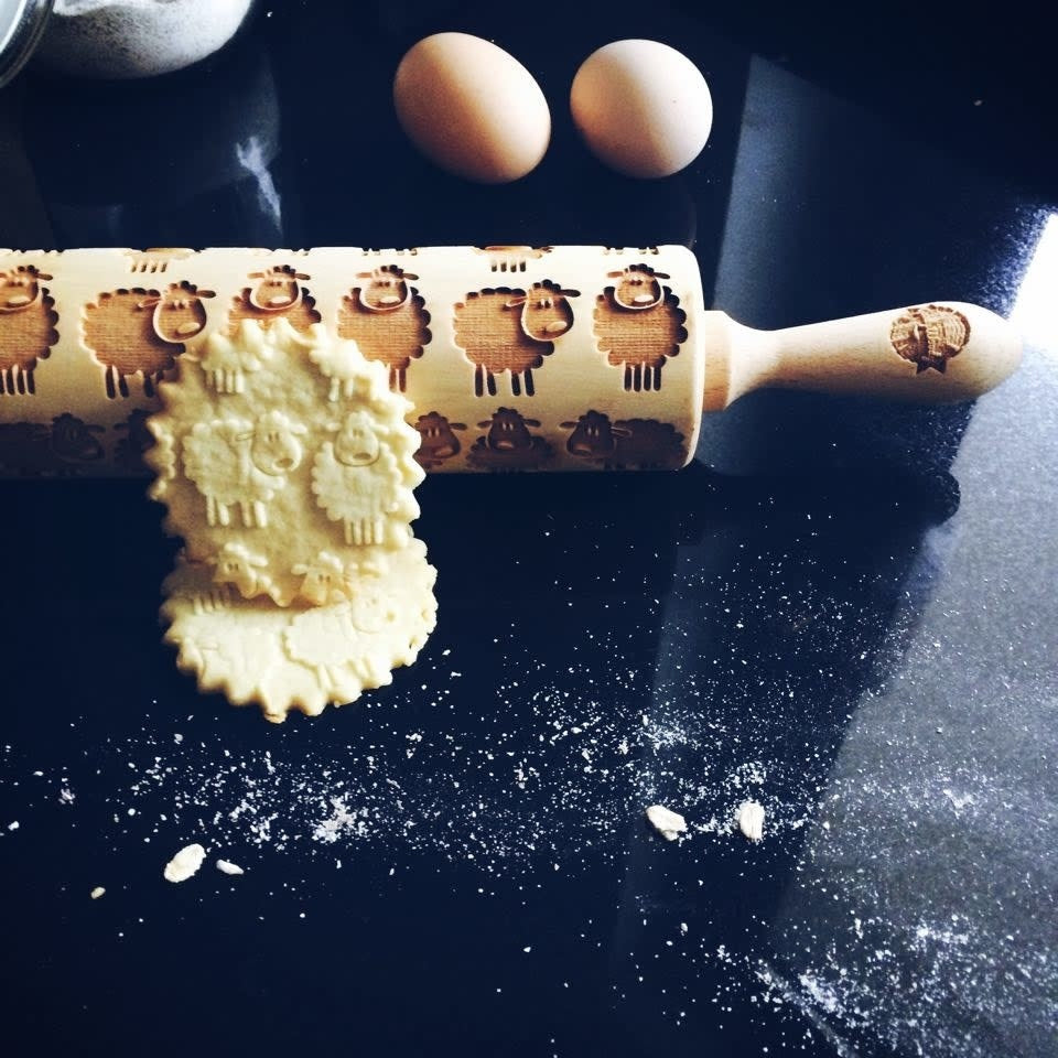 Embossed Rolling Pin - Sheep