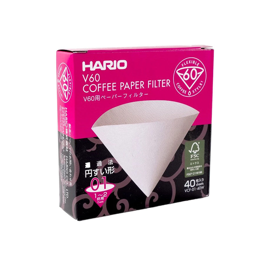 Hario V60-01 Coffee Filter 40 pk