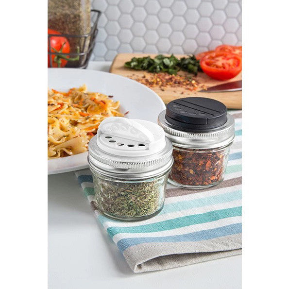 Jarware Regular Mouth - Spice Jar Lid 2-pack Black/White