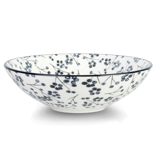 Kiku Blossom Porcelain Pasta Salad Poke Bowl, 21 cm- 25oz