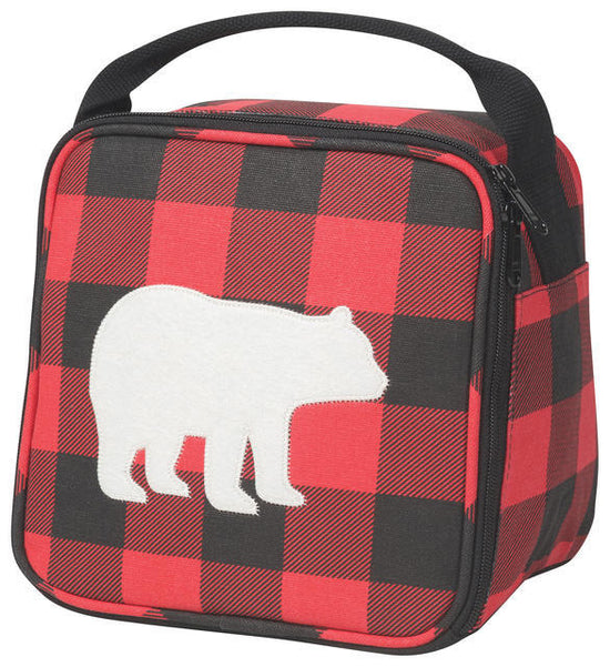 Lunch Bag Buffalo Check Bear