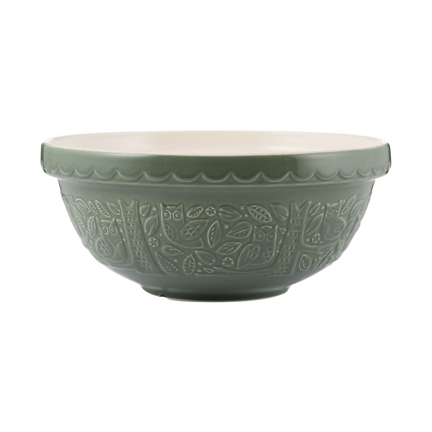 Load image into Gallery viewer, Mason Cash Forest Mixing Bowl - Dark Green Owl - 26cm
