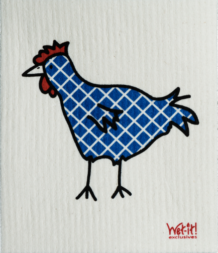 Load image into Gallery viewer, Swedish Dish Cloth Navy Chicken
