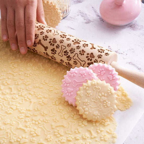 Embossed Rolling Pin - Dog Paws