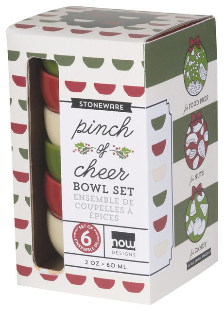 Pinch Bowls Set/6 - Holiday
