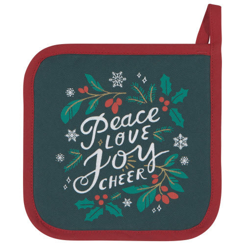 Pot Holder - Basic - Peace & Joy