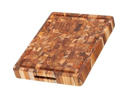 TeakHaus End Grain Hand Grip & Juice Canal 16X12X2