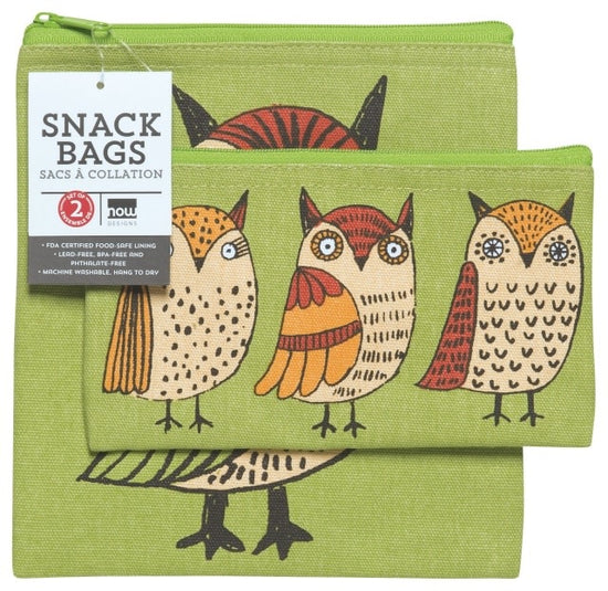 Load image into Gallery viewer, Snack Bag Wise Owl 2-Pack
