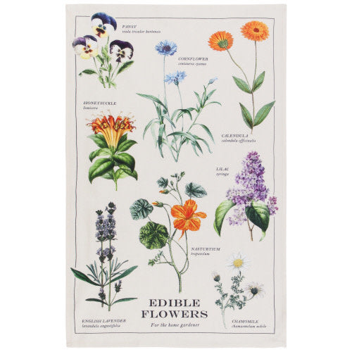 Tea Towel - Edible Flowers
