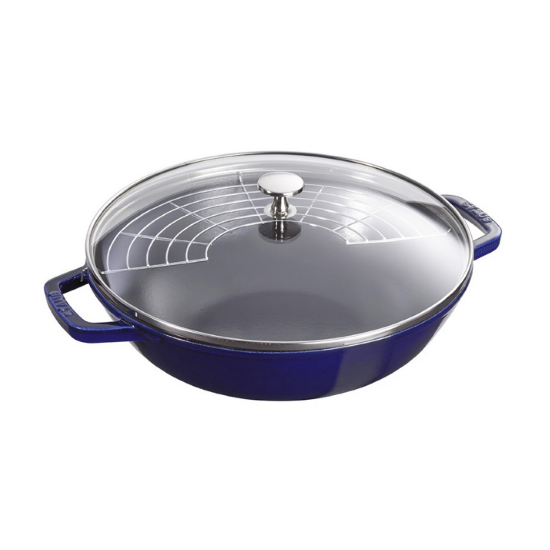 Staub 4.4L / 4.5-Qt, 12" Dark Blue Wok