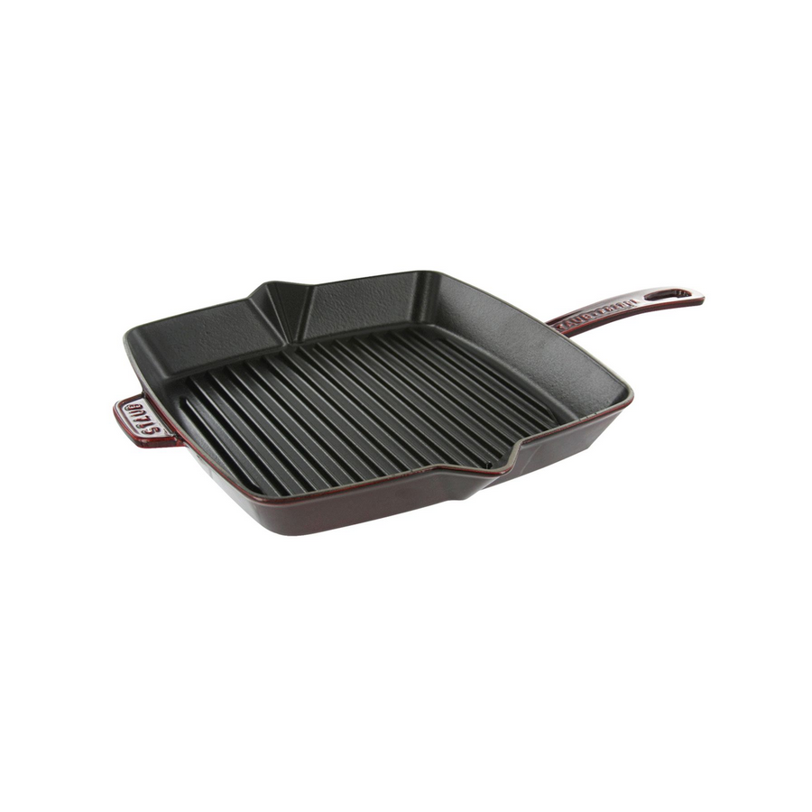 Load image into Gallery viewer, Staub Square 10&amp;quot; Grenadine Grill Pan
